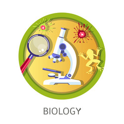 biology discipline in school and university vector image