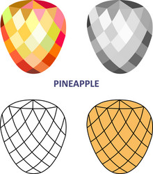 pineapple gem cut vector image