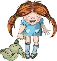 laughing girl vector image