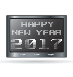 happy new year design for digital clock isolated vector image