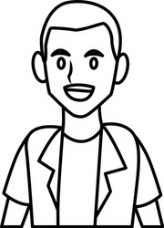 Man profile cartoon vector