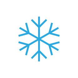 snowflake icon blue silhouette snow flake sign vector image