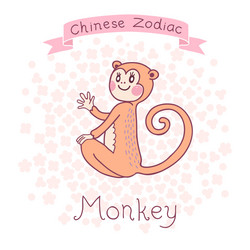 Chinese zodiac - monkey vector