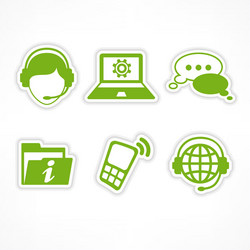 customer support icons vector image