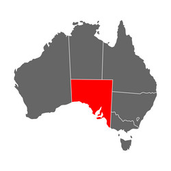 Australia map of south icon geography vector