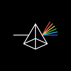 photon prism color logo icon vector image