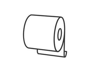 toilet paper roll or tube icon design template vector image