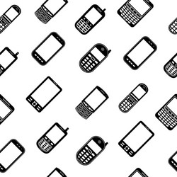 mobile phones seamless pattern vector image