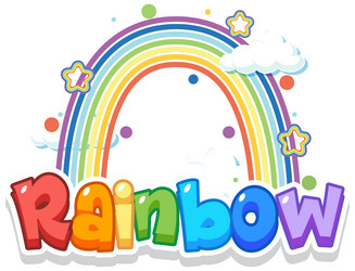 rianbow word logo on white background vector image