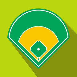 baseball field flat icon vector image