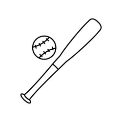 baseball line icon vector image