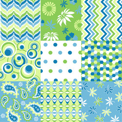 seamless patterns with fabric texture vector image