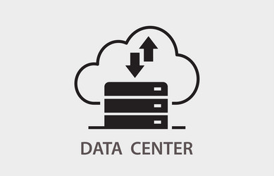 data center icon on white background vector image