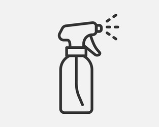 clean icon of fluid spray in cleaning bottle vector image