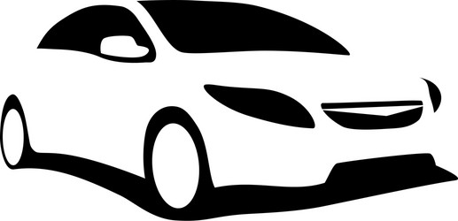 Modern car silhouette vector