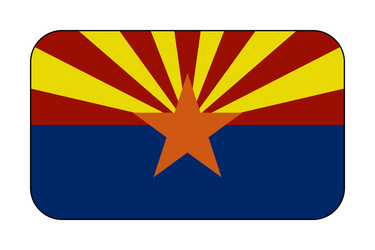 Arizona flag icon vector