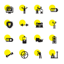 strength icons vector