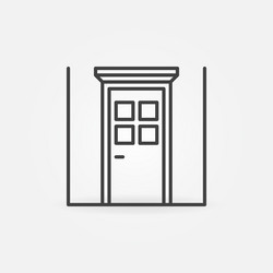 fiberglass door concept icon in thin line vector image