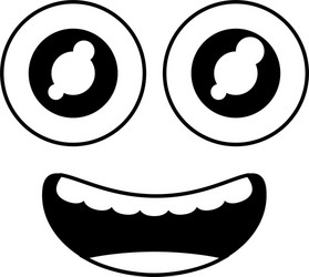 funny face eyes vector image