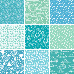 baby boy blue seamless patterns vector image