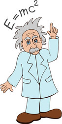 einstein on a white background vector image