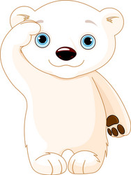 polar bear salute vector image