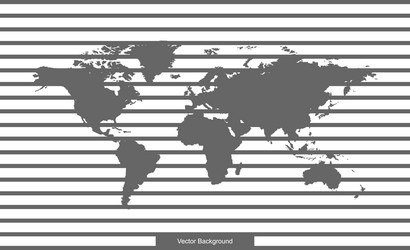 world map isolated on white background template vector image