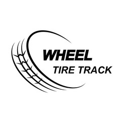 wheel tire track logo vector image