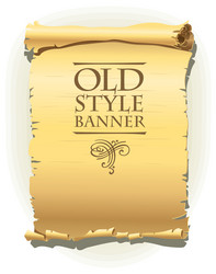 old style banner vector image