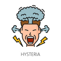 hysteria psychological problem mental health vector image