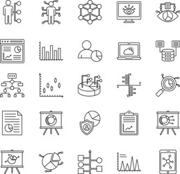 data visualization style icon which can eas vector image