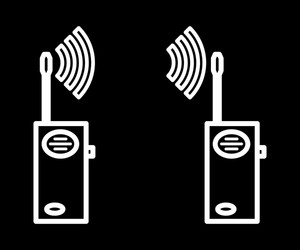 two way radios icon vector