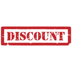 Red stamp discount vector