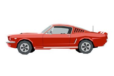 nursery retro car drawing muscle vector image