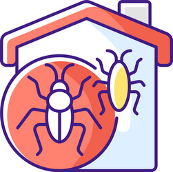 Insect invasion rgb color icon vector