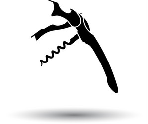 waiter corkscrew icon vector image