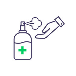 Antiseptic icon hygiene virus hand care vector