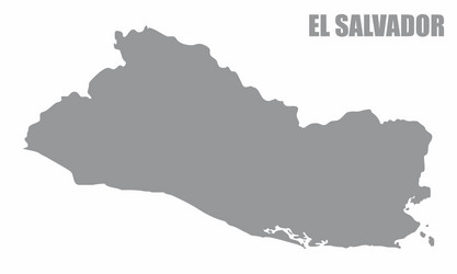 El salvador silhouette map vector