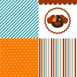 baby pattern set vector image