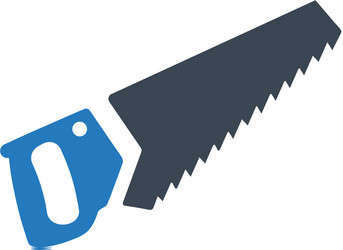 handsaw sawing icon vector