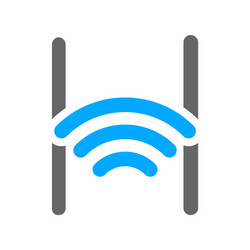 wifi font h vector image