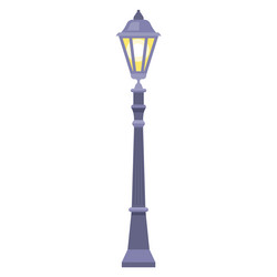 old street lamp on white background vector image