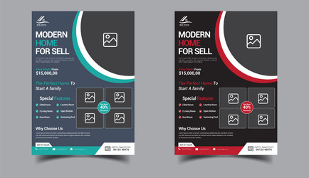 real estate flyer template vector