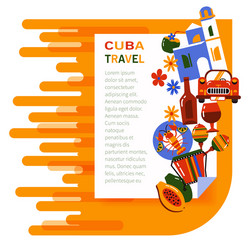 Banner cuba travel vector