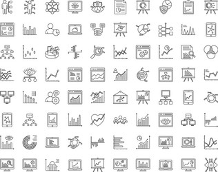 data visualization glyph style icon which c vector image