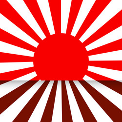 red sun rays on the wall and floor popular vector image