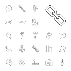 22 strength icons vector