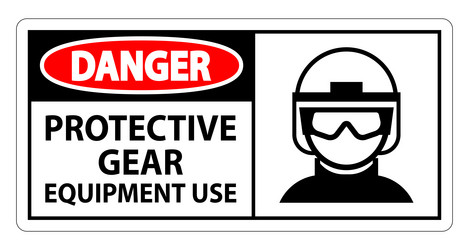 danger safety or protective gear and equipment use vector image