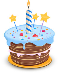 happy birthday cake vector image