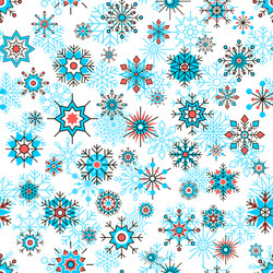 Seamless pattern with snowflakes vector